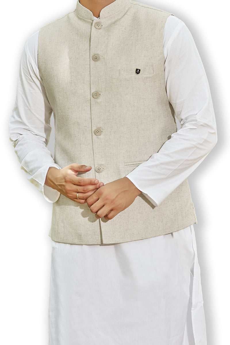 HERILL】Cashmere Linen Mat Chimayo Vest HERILL CASHMERE LINENMAT